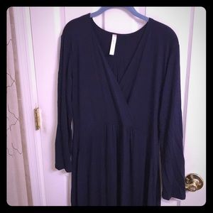LYSS LOO navy long-sleeve maxi dress, US size XL